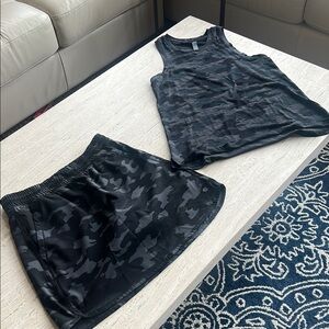 Camouflage Tank Top and Shorts Sporty